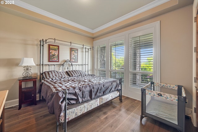2650 Lorinda Ln, West Linn, OR 97068 - bedroom with crown molding, wood finished floors, and baseboards
