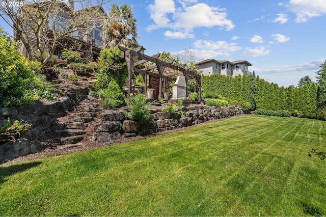 2650 Lorinda Ln, West Linn, OR 97068 - view of green lawn with a pergola