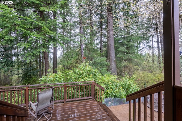 view of wooden deck
