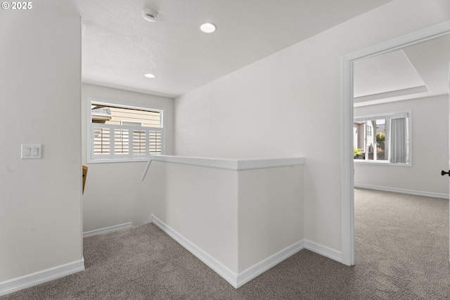 3504 NE Garfield St, Camas, WA 98607 - hallway featuring an upstairs landing, carpet, plenty of natural light, and recessed lighting