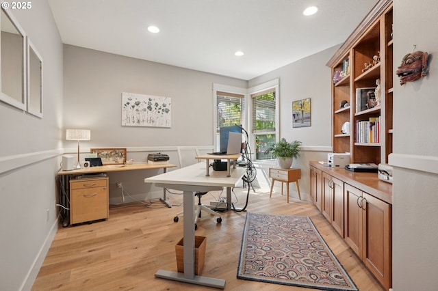 915 NE 36th Ave, Camas, WA 98607 - home office with light wood-style floors and recessed lighting