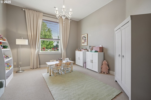 915 NE 36th Ave, Camas, WA 98607 - rec room featuring light carpet and a chandelier