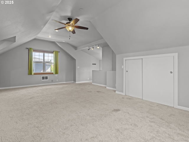 3310 NE 70th Ave, Portland, OR 97213 - bonus room featuring vaulted ceiling, a ceiling fan, carpet flooring, and baseboards