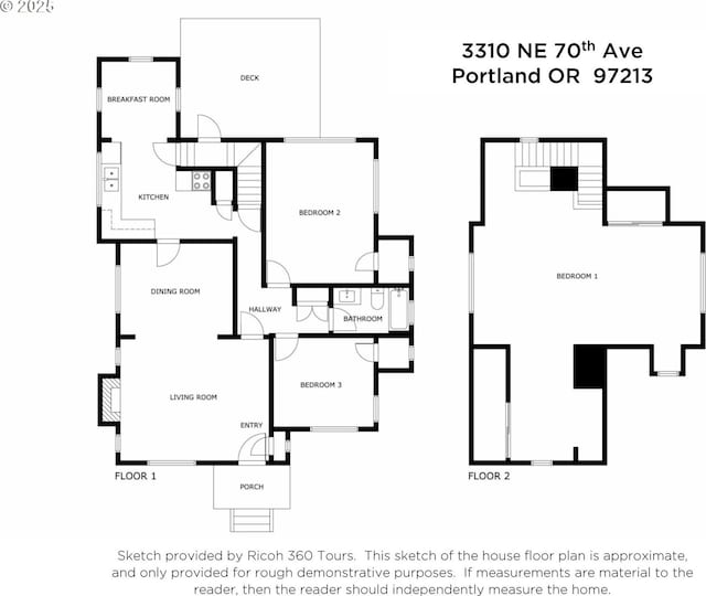 3310 NE 70th Ave, Portland, OR 97213 - home floor plan