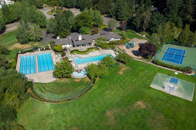 birds eye view of property