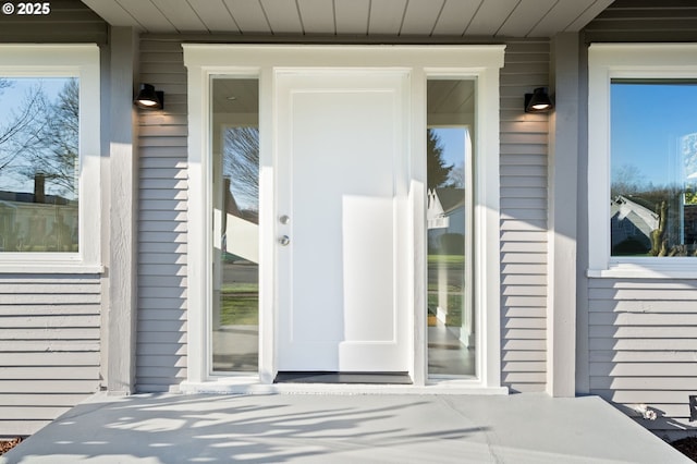 view of doorway to property