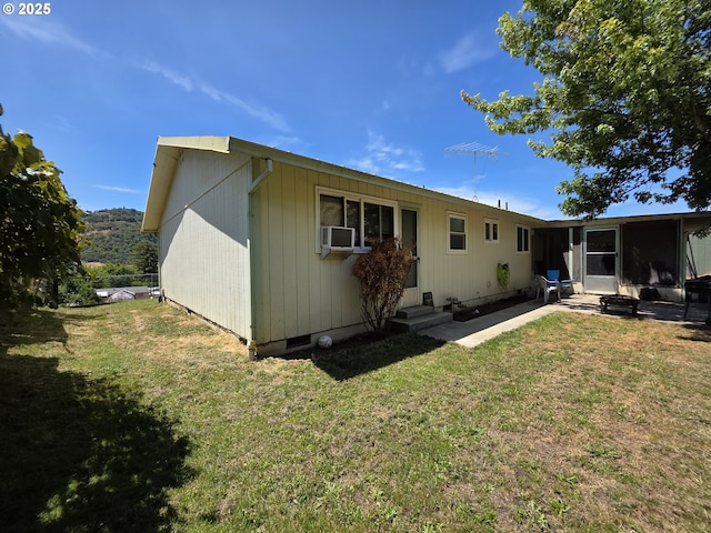 4545 Ridenour St, Roseburg, OR 97470 - back of property with a yard, a patio, and entry steps