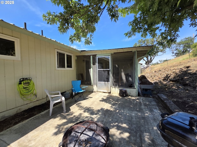 4545 Ridenour St, Roseburg, OR 97470 - view of patio with a fire pit and a sunroom