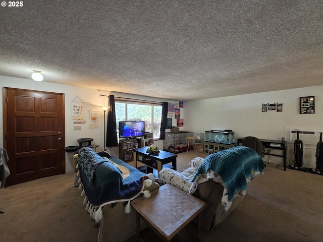 4545 Ridenour St, Roseburg, OR 97470 - living room featuring carpet floors and a textured ceiling