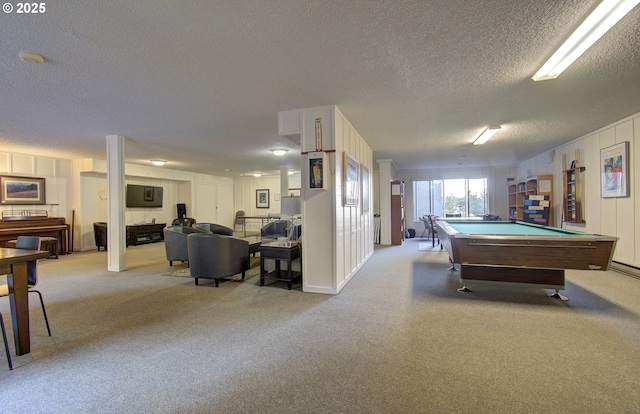 5545 E Evergreen Blvd Unit 6203, Vancouver, WA 98661 - game room featuring a textured ceiling, carpet, and billiards