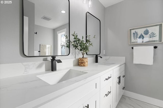 bathroom with vanity