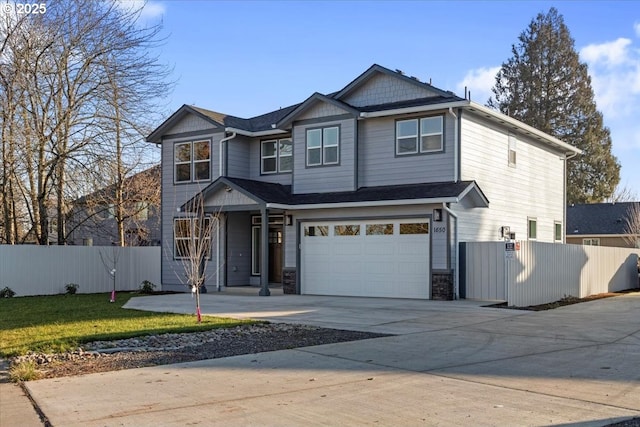 view of front of house featuring a garage