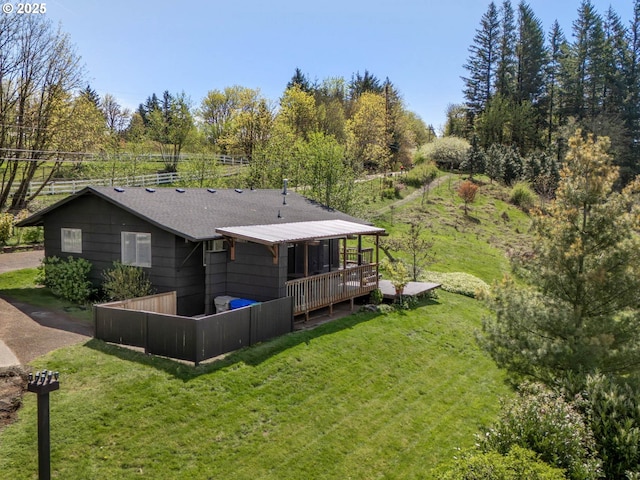 6229 NW Skyline Blvd, Portland, OR 97229 - back of property featuring a lawn
