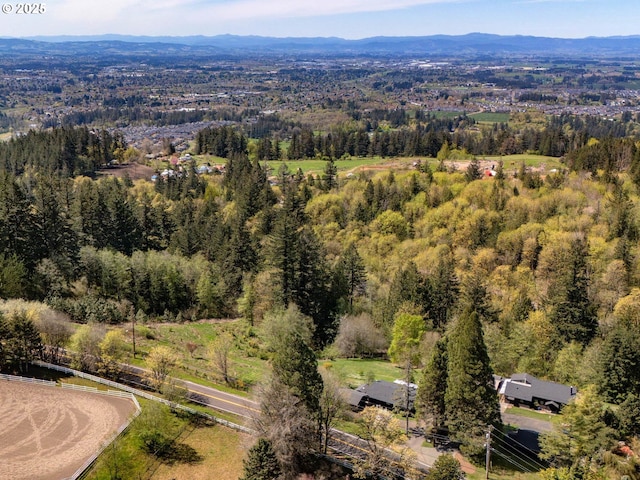 6229 NW Skyline Blvd, Portland, OR 97229 - bird's eye view with a forest view and a mountain view