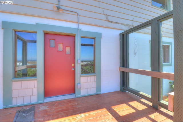 view of doorway to property