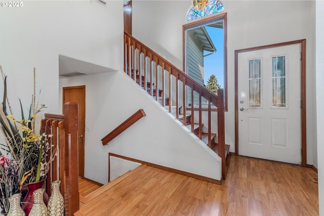 entryway featuring light hardwood / wood-style flooring