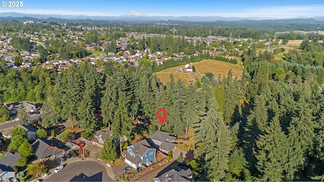 11712 Finnegans Way, Oregon City, OR 97045 - aerial overview of property's location featuring mountains and nearby suburban area