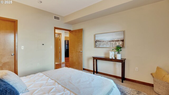 view of carpeted bedroom