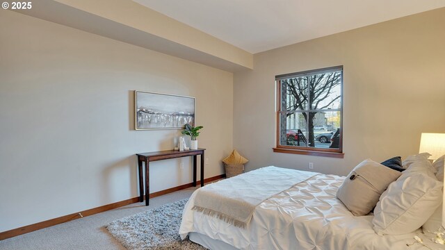 view of carpeted bedroom