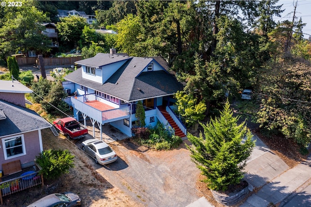 birds eye view of property