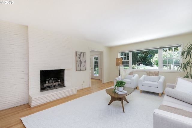 17243 Fernwood Dr, Lake Oswego, OR 97034 - living area featuring wood finished floors and a large fireplace