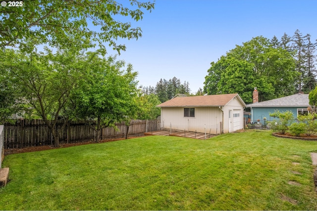 1415 SE 52nd Ave, Hillsboro, OR 97123 - view of yard with a deck and a detached garage