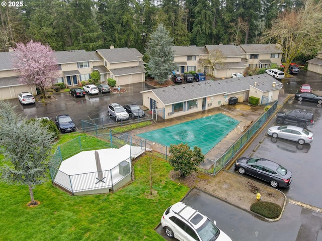 birds eye view of property featuring a residential view