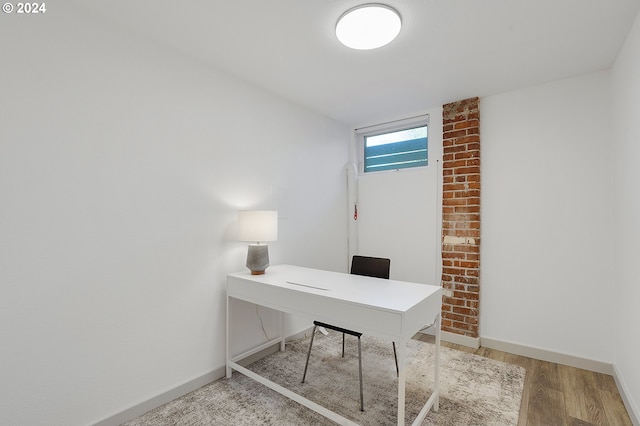 7516 N Brandon Ave, Portland, OR 97217 - office with baseboards and wood finished floors