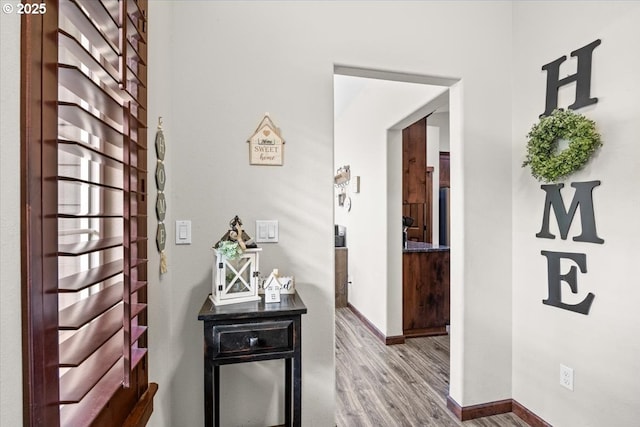 445 Hatfield Dr, Roseburg, OR 97470 - corridor with wood finished floors and baseboards