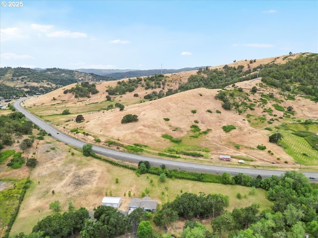 445 Hatfield Dr, Roseburg, OR 97470 - aerial view of property and surrounding area with rural landscape and a mountainous background