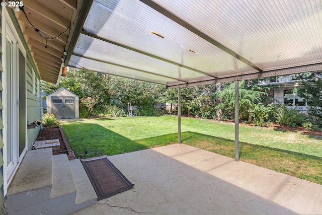 16880 Tracy Ave, Lake Oswego, OR 97035 - view of patio / terrace featuring a storage unit