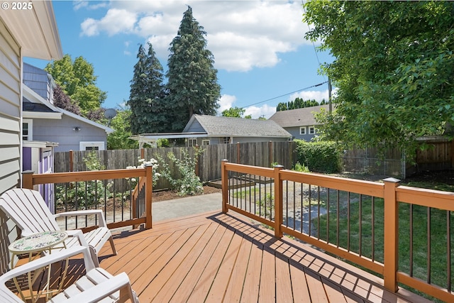 5018 N Vanderbilt St, Portland, OR 97203 - wooden deck with a fenced backyard