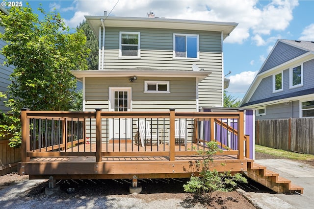 5018 N Vanderbilt St, Portland, OR 97203 - rear view of house featuring a deck