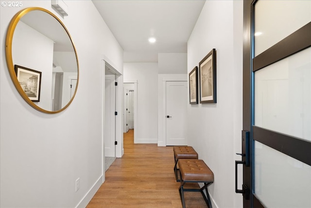 3653 Maidenhair Pl S, Salem, OR 97302 - corridor featuring recessed lighting, wood finished floors, and baseboards
