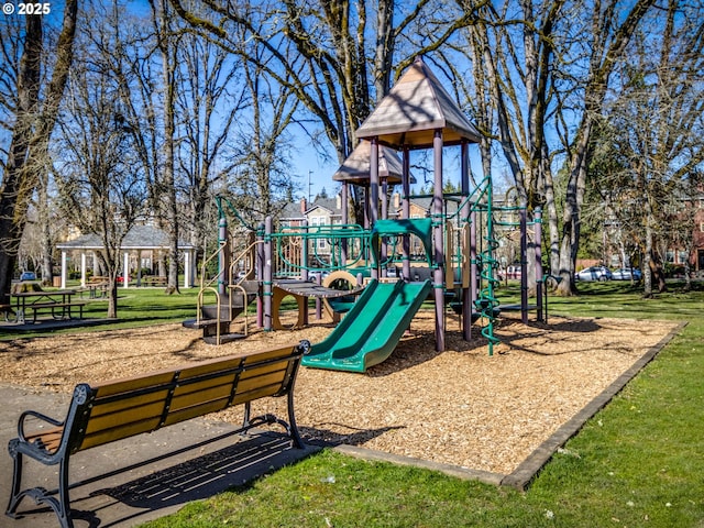 view of community jungle gym