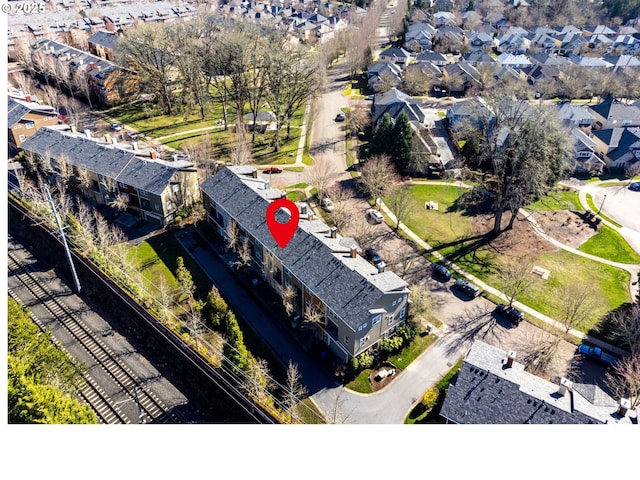 birds eye view of property featuring a residential view