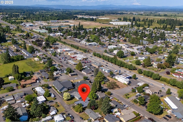 52396 SW 2nd St, Scappoose, OR 97056 - aerial view of property and surrounding area featuring mountains