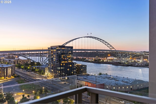 949 NW Overton St Unit 1304, Portland, OR 97209 - water view with a notable bridge and nearby urban area