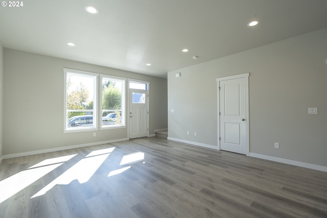 empty room featuring light hardwood / wood-style flooring