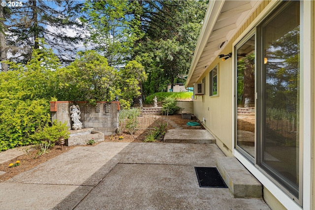 view of patio with fence