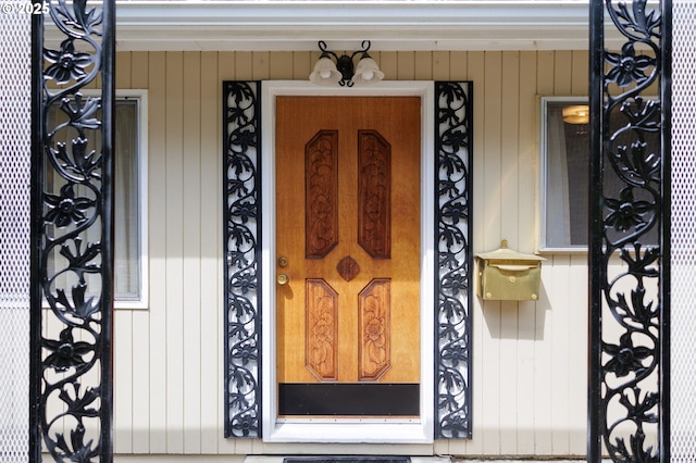 view of exterior entry