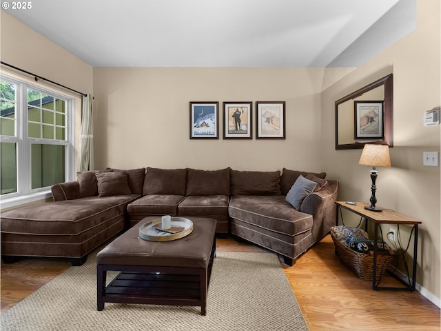 30605 E Camryn Way Unit D20, Government Camp, OR 97028 - living room featuring light wood-style flooring and baseboards