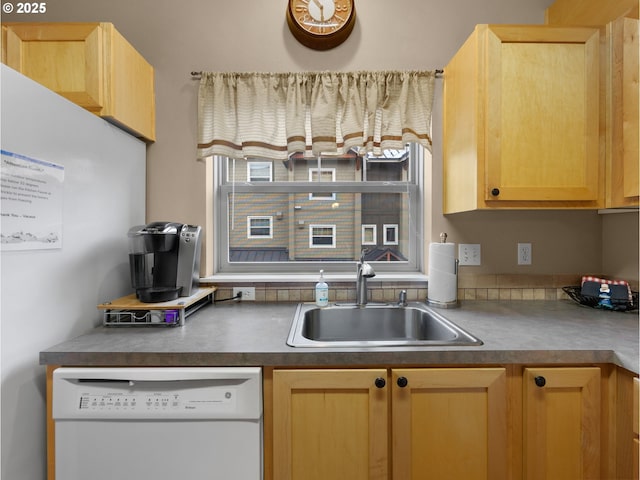 30605 E Camryn Way Unit D20, Government Camp, OR 97028 - kitchen featuring dishwasher, a sink, and light brown cabinets