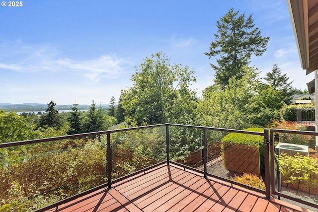632 W T St, Washougal, WA 98671 - wooden terrace with cooling unit