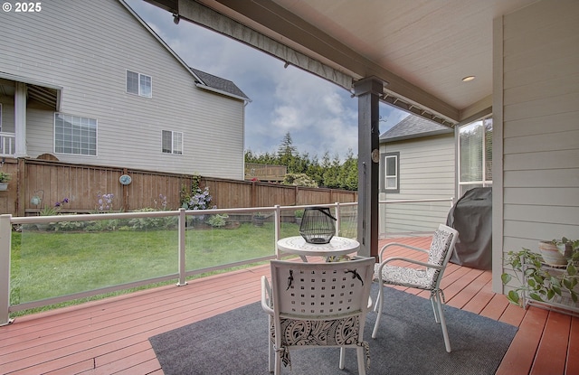 3313 NW Sierra Dr, Camas, WA 98607 - wooden terrace featuring a grill