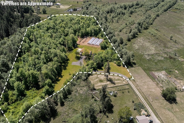 28788 Gimpl Hill Rd, Eugene, OR 97402 - aerial overview of property's location featuring property parcel outlined and rural landscape