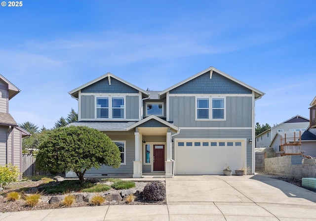 view of front of house featuring a garage