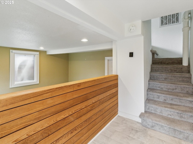 8978 SW Terreton Pl, Portland, OR 97223 - stairway with marble finish flooring and recessed lighting