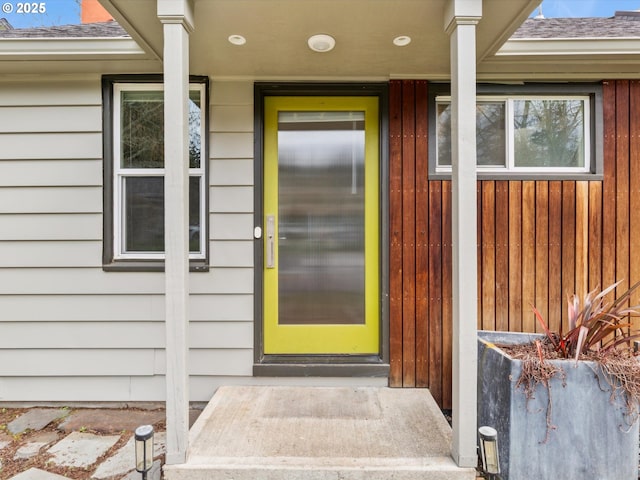 8978 SW Terreton Pl, Portland, OR 97223 - entrance to property with a shingled roof