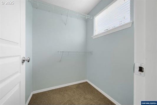 8465 S Hollyhock St, Rockaway Beach, OR 97136 - walk in closet featuring dark carpet